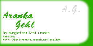 aranka gehl business card